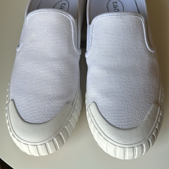 Taos Double Vision White Canvas slip on sneaker Arch Support Orthotic Friendly - Picture 12 of 14